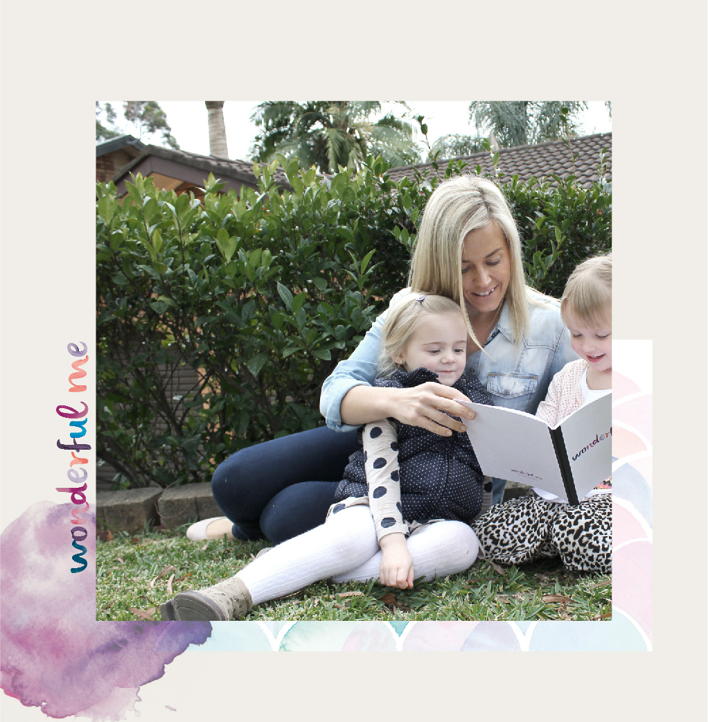Photo of mum and two children reading a book from Wonderful Me
