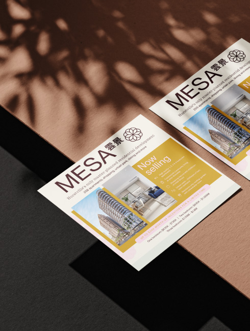 Image of Mesa print ad sitting on brown desk