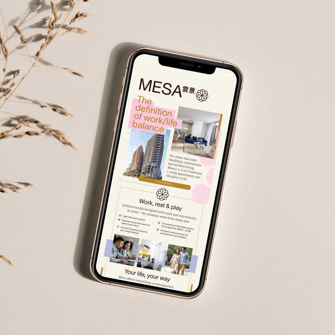 Image of phone with email newsletter on screen