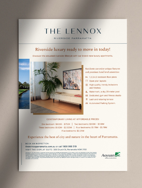 Flyer design for The Lennox