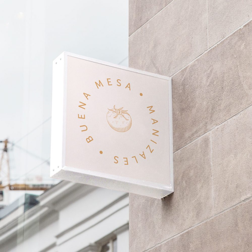 Sign on side of building